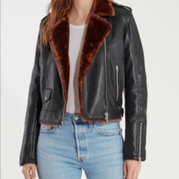 Blank NYC Jackets & Blazers - Blank NYC Faux Fur Lined Biker Jacket